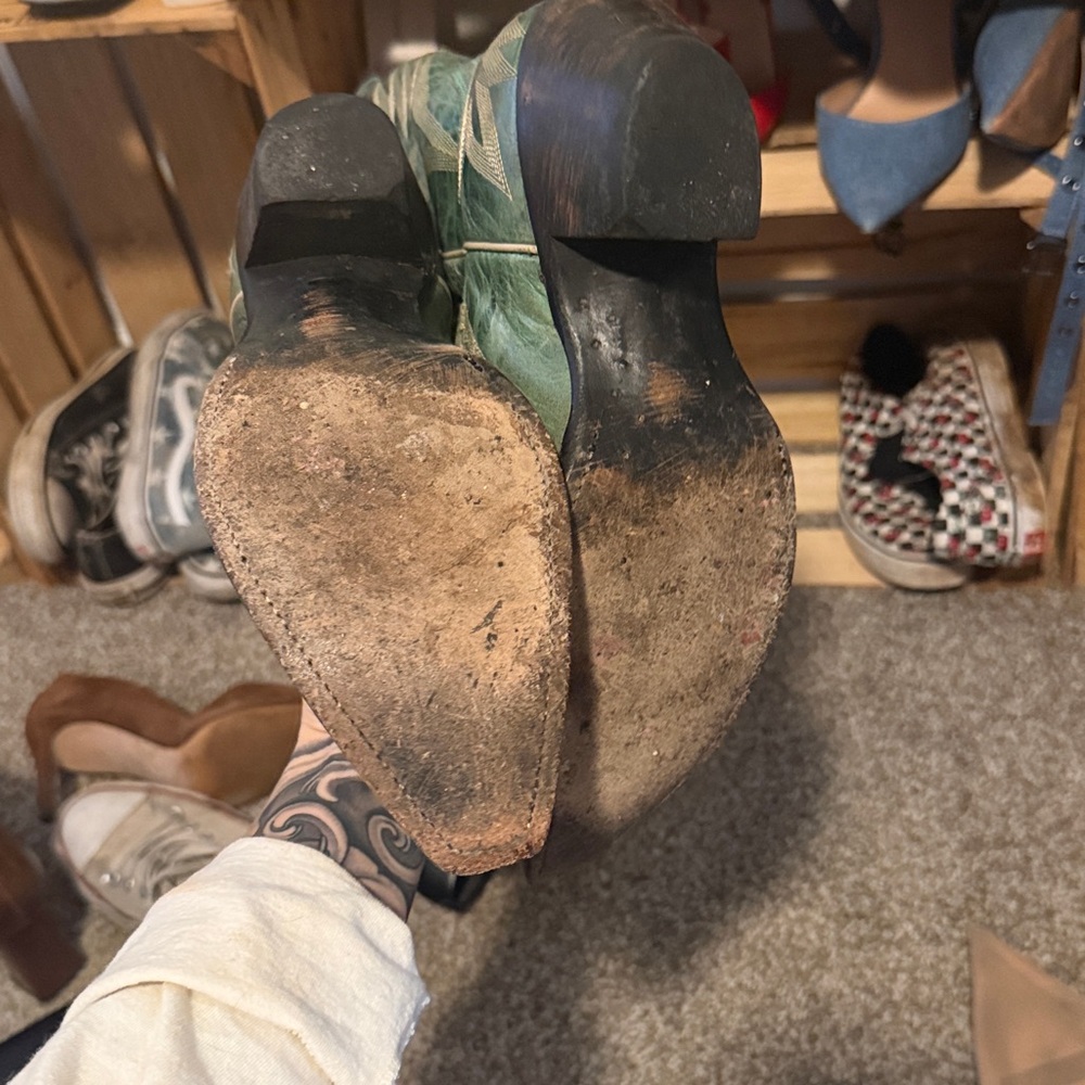 Green Johnny Ringo Cowboy Boots - Picture 5 of 5
